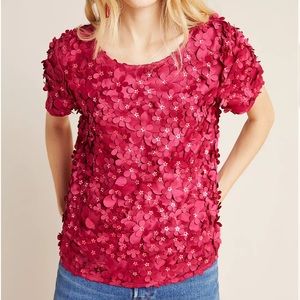 Anthropologie Varun Bahl Rosemarie 3D Textured Blouse  NWT Sz 2